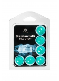 Набор из 6 шариков с массажным маслом Brazilian Balls с охлаждающим эффектом - Secret Play - купить с доставкой в Саратове