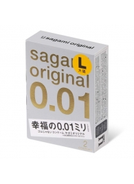 Презервативы Sagami Original 0.01 L-size увеличенного размера - 2 шт. - Sagami - купить с доставкой в Саратове