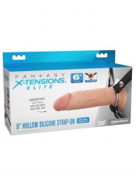 Полый страпон на ремнях 6’’ Hollow Silicone Strap-on - Pipedream - купить с доставкой в Саратове