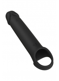 Черная насадка-удлинитель с вибрацией Vibrating Extender With Remote - Dream Toys - в Саратове купить с доставкой