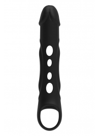 Черная насадка-удлинитель Vibrating Extender With Remote с вибрацией - Dream Toys - в Саратове купить с доставкой