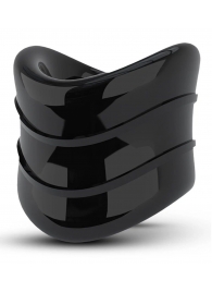 Черное эрекционное кольцо на мошонку Beef Ball Stretcher Snug X Long - Blush Novelties - в Саратове купить с доставкой