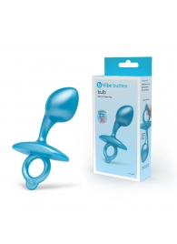 Голубая анальная пробка для массажа простаты Bulb Silicone Prostate Plug - 10,7 см. - b-Vibe - в Саратове купить с доставкой