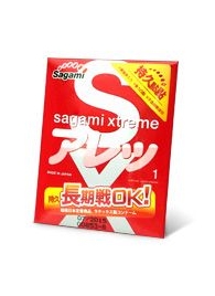 Утолщенный презерватив Sagami Xtreme FEEL LONG с точками - 1 шт. - Sagami - купить с доставкой в Саратове