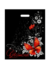 Черный пакет Glamour с вырубной ручкой (38х47 см) - Сима-Ленд - купить с доставкой в Саратове