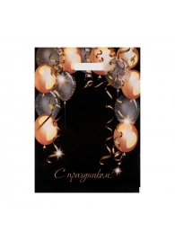 Пакет с вырубной ручкой и принтом в виде шариков (30х40 см) - Сима-Ленд - купить с доставкой в Саратове