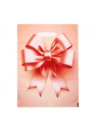 Пакет с принтом в виде банта с вырубной ручкой (30х40 см) - Сима-Ленд - купить с доставкой в Саратове
