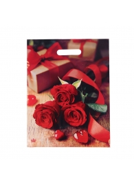 Пакет с принтом в виде роз (31х40 см) - Сима-Ленд - купить с доставкой в Саратове