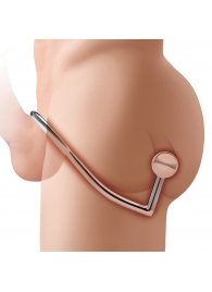 Кольцо на пенис с анальным стимулятором Stainless Steel Anal Hook   Cock Ring - BlueLine - в Саратове купить с доставкой