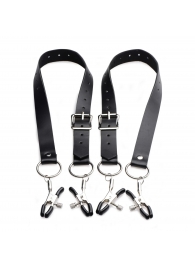 Ремни с зажимами для половых губ Spread Labia Spreader Straps with Clamps - XR Brands - купить с доставкой в Саратове