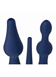 Набор из 3 универсальных насадок для анального душа Universal 3 Piece Silicone Enema Attachment Set - XR Brands - купить с доставкой в Саратове