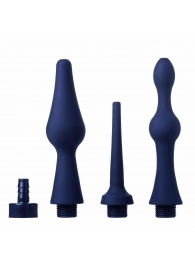 Набор из 3 универсальных насадок для анального душа Universal 3 Piece Silicone Enema Attachment Set - XR Brands - купить с доставкой в Саратове