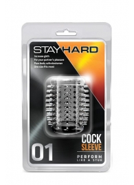 Прозрачная насадка с шипами STAY HARD COCK SLEEVE 01 CLEAR - Blush Novelties - в Саратове купить с доставкой