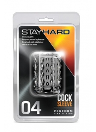 Прозрачная насадка с бороздками STAY HARD COCK SLEEVE 04 CLEAR - Blush Novelties - в Саратове купить с доставкой