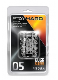 Прозрачная насадка с капельками STAY HARD COCK SLEEVE 05 CLEAR - Blush Novelties - в Саратове купить с доставкой