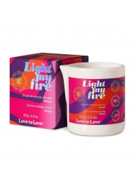Массажная свеча Light My Fire с ароматом моной - 80 мл. - Love to Love - купить с доставкой в Саратове