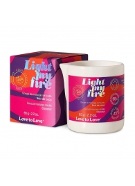 Массажная свеча Light My Fire Coconut с ароматом кокоса - 65 гр. - Love to Love - купить с доставкой в Саратове