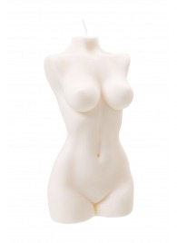 Белая интерьерная свеча в форме женского торса - 850 гр. - Pecado - купить с доставкой в Саратове