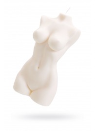 Белая интерьерная свеча в форме женского торса - 850 гр. - Pecado - купить с доставкой в Саратове