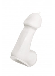 Белая свеча в форме пениса - 47 гр. - Pecado - купить с доставкой в Саратове