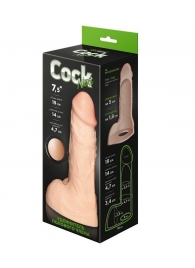 Телесный фаллоудлинитель с мошонкой Cock Next - 19 см. - LOVETOY (А-Полимер) - в Саратове купить с доставкой