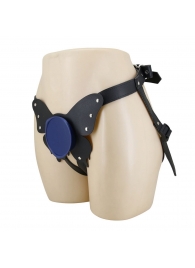 Синие трусики харнесс с платформой Caludio II - Baile - купить с доставкой в Саратове