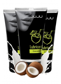 Набор из 3 съедобных лубрикантов JUJU со вкусом кокоса - JuJu - купить с доставкой в Саратове