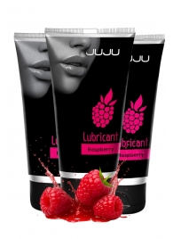 Набор из 3 съедобных лубрикантов JUJU со вкусом малины - JuJu - купить с доставкой в Саратове