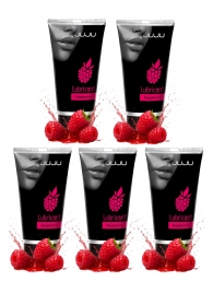 Набор из 5 съедобных лубрикантов JUJU со вкусом малины - JuJu - купить с доставкой в Саратове