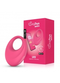 Розовое интерактивное эрекционное виброкольцо Leo - Easy toys - в Саратове купить с доставкой