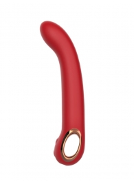 Красный силиконовый вибратор с загнутым кончиком - 22,1 см. - Secwell купить в Саратове с доставкой в Orgasmix.ru Красный силиконовый вибратор с загнутым кончиком - 22,1 см. - Secwell