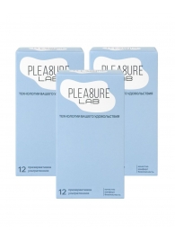 Набор из 3 упаковок ультратонких презервативов Pleasure Lab (по 12 шт.) - Pleasure Lab - купить с доставкой в Саратове Набор из 3 упаковок ультратонких презервативов Pleasure Lab (по 12 шт.) - Pleasure Lab - купить с доставкой в Саратове