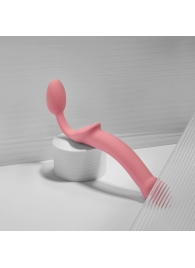 Розовый безремневой страпон Strap-on-me Semi-Realistic Bendable Strap-On size S - Strap-on-me - купить с доставкой в Саратове