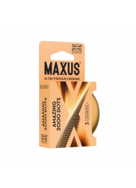 Точечные презервативы MAXUS 2000 Amazing Dots с железным кейсом - 3 шт. - Maxus - купить с доставкой в Саратове