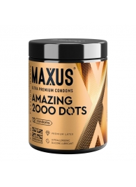 Точечные презервативы MAXUS 2000 Amazing Dots с железным кейсом - 12 шт. - Maxus - купить с доставкой в Саратове