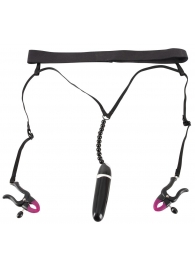 Женские вибростринги с зажимами для половых губ Spreader String with Vibrator - Orion - купить с доставкой в Саратове Женские вибростринги с зажимами для половых губ Spreader String with Vibrator - Orion - купить с доставкой в Саратове