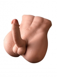 Телесный мужской торс с вибрацией и возвратно-поступательными движениями Bartlett - SHEQU купить в Саратове с доставкой в Orgasmix.ru Телесный мужской торс с вибрацией и возвратно-поступательными движениями Bartlett - SHEQU