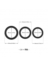 Набор из 3 черных эрекционных колец Stay Hard - Boys of Toys - в Саратове купить с доставкой Набор из 3 черных эрекционных колец Stay Hard - Boys of Toys - в Саратове купить с доставкой