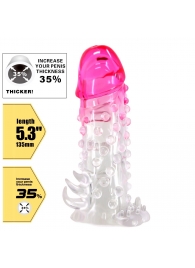 Прозрачно-розовая насадка на пенис Wilford - 13,5 см. - Baile - в Саратове купить с доставкой Прозрачно-розовая насадка на пенис Wilford - 13,5 см. - Baile - в Саратове купить с доставкой