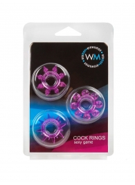 Набор из 3 лиловых эрекционных колец различной формы - Erowoman-Eroman - в Саратове купить с доставкой Набор из 3 лиловых эрекционных колец различной формы - Erowoman-Eroman - в Саратове купить с доставкой