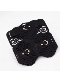 Фигурный набор для БДСМ-игр с узорами и золотистой фурнитурой - Crazy Handmade - купить с доставкой в Саратове