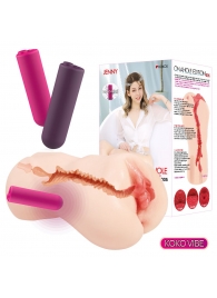 Мастурбатор-вагина с вибрацией Jenny Onahole edition 005 - KOKOS - в Саратове купить с доставкой