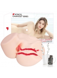 Мастурбатор-полуторс с двойным слоем материала и вибрацией Jenny Onahole Real Vagina - KOKOS - в Саратове купить с доставкой Мастурбатор-полуторс с двойным слоем материала и вибрацией Jenny Onahole Real Vagina - KOKOS - в Саратове купить с доставкой