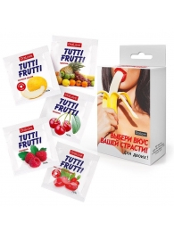 Набор из 5 саше съедобных смазок Tutti-Frutti - Биоритм - купить с доставкой в Саратове