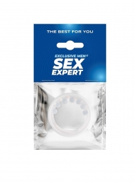 Эрекционное кольцо с мягкой стимулирующей насадкой - Sex Expert - в Саратове купить с доставкой