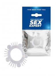 Эластичное эрекционное кольцо с шишечками и шипами - Sex Expert - в Саратове купить с доставкой
