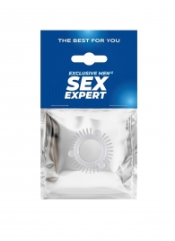 Эластичное эрекционное кольцо с 3 шариками и шипами - Sex Expert - в Саратове купить с доставкой