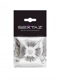 Эластичное эрекционное кольцо с черными «ресничками» - Sextaz - в Саратове купить с доставкой