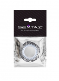 Эластичное эрекционное колечко с черными «ресничками» - Sextaz - в Саратове купить с доставкой