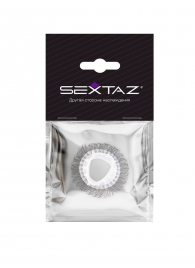 Эластичное эрекционное кольцо с длинными черными «ресничками» - Sextaz - в Саратове купить с доставкой